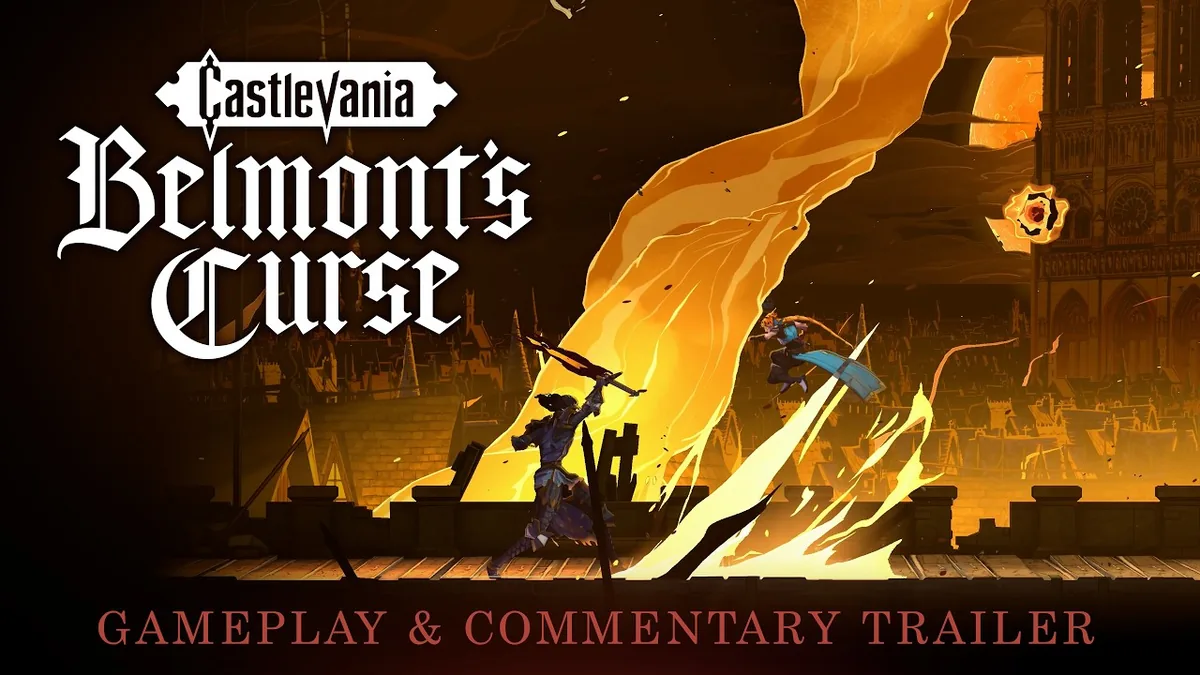 Still from KONAMI's official gameplay and commentary trailer for Castlevania: Belmont's Curse