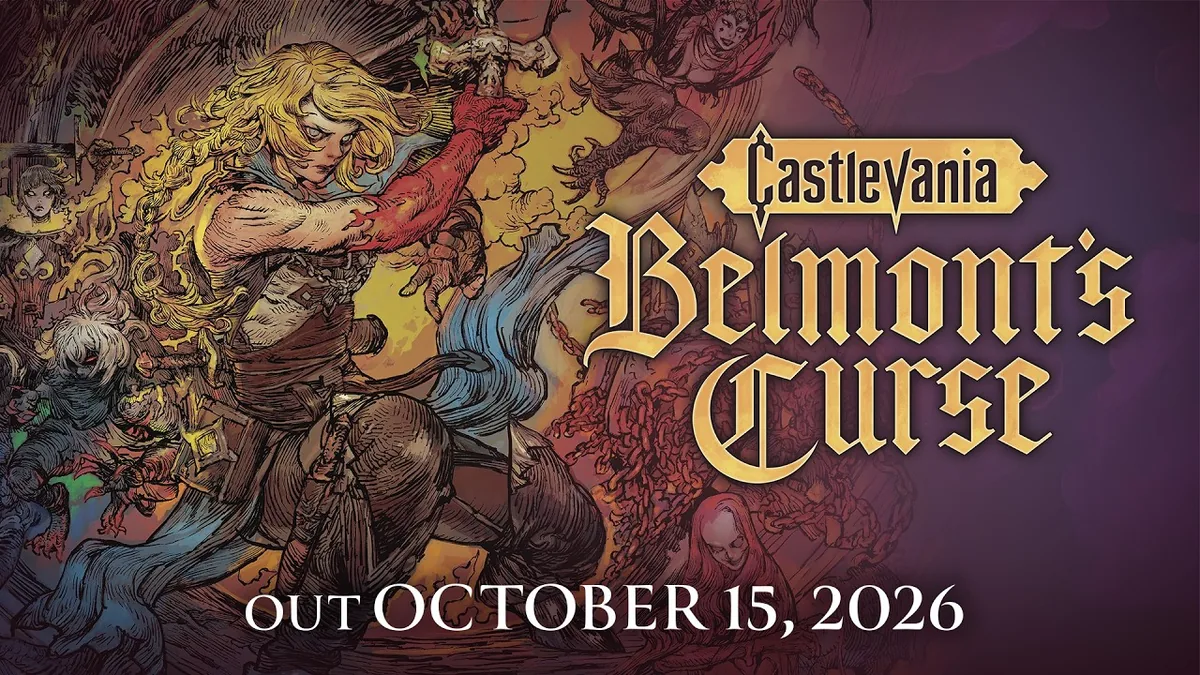 Still from KONAMI's official release date trailer for Castlevania: Belmont's Curse