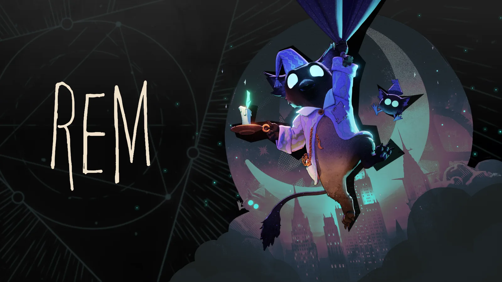 Valve Rem announcement artwork showing Rem carrying a candle above the sleeping city