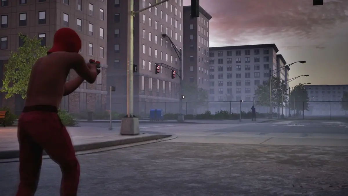 Official Hood Warfare 2 trailer still of a street scene during a match