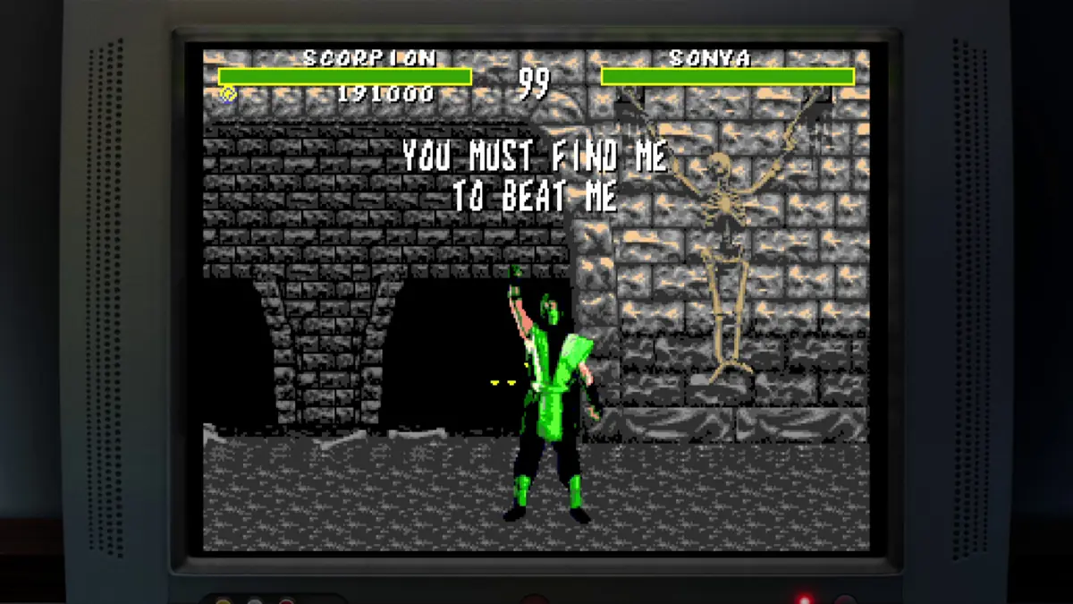 Official Legacy Kollection screenshot of a story ending screen for one of the included titles